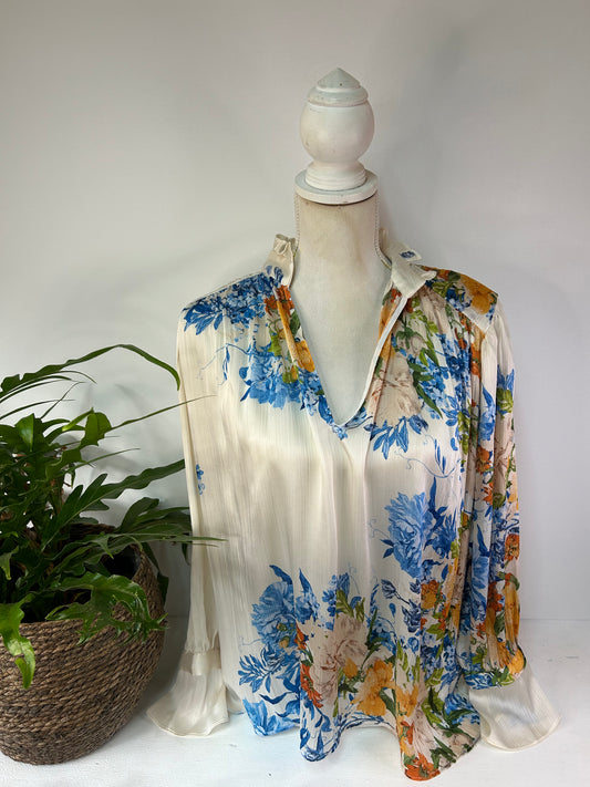 Lockere & einzigartige Bluse - Zara - Gr. M