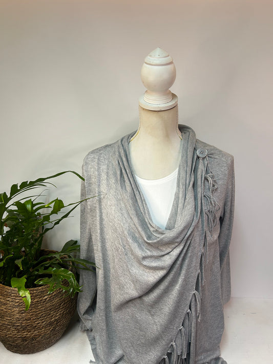 Süße Strickjacke mit Fransen - CANDA - Gr. XL