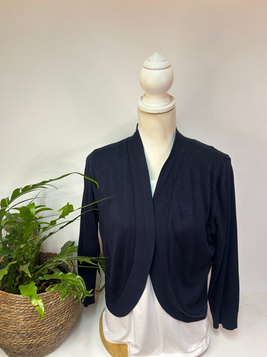 Unifarbene Strickjacke / Bolero - More&More - Gr. L