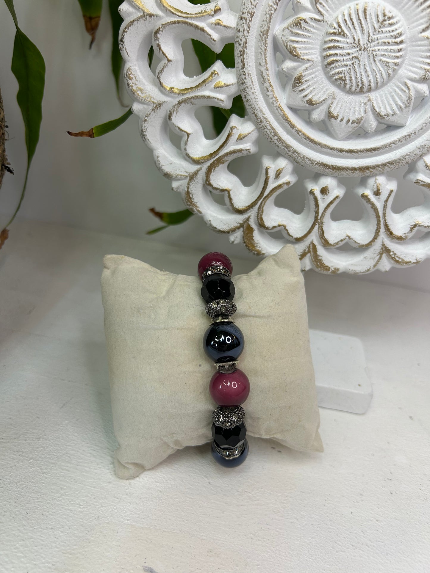 Edles Perlenarmband ohne Verschluss - Unikat & Handgemacht - Schmuck