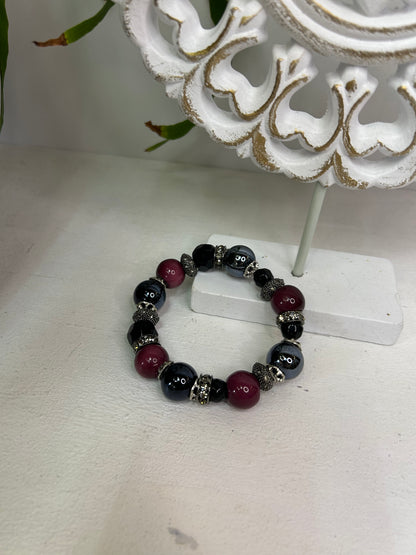 Edles Perlenarmband ohne Verschluss - Unikat & Handgemacht - Schmuck