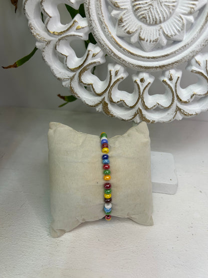 Buntes Perlenarmband ohne Verschluss - Unikat & Handgemacht - Schmuck