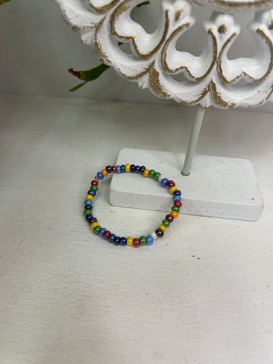 Buntes Perlenarmband ohne Verschluss - Unikat & Handgemacht - Schmuck