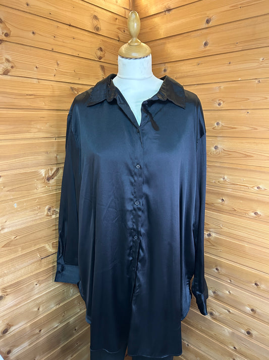 Glänzende Longbluse - H&M - Gr. XL
