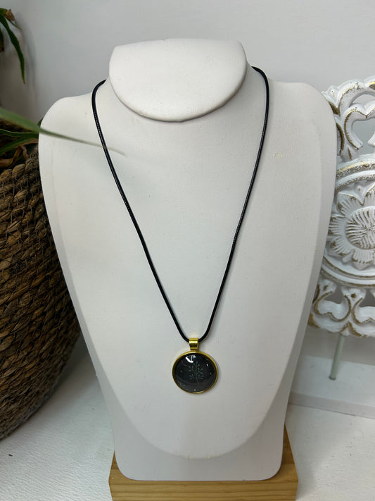 Handgemachte Cabochon Kette Blatt - Schmuck