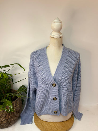 Lockere Strickjacke Blau - ONLY - Gr. L