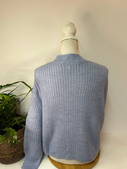 Lockere Strickjacke Blau - ONLY - Gr. L