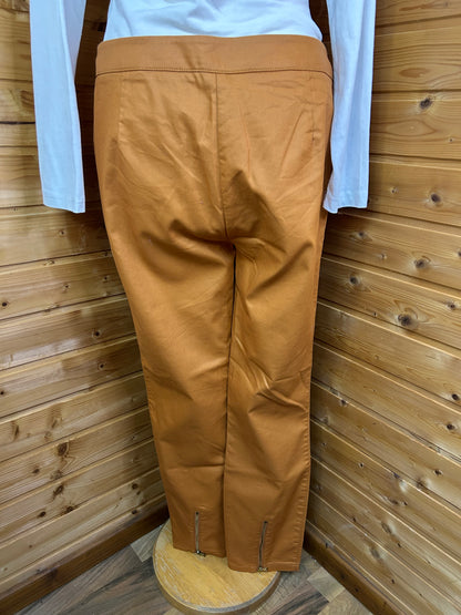 Schicke Stoffhose mit Reißverschluss Details Orange - ESPRIT - Gr. L / XL - 40 / 42