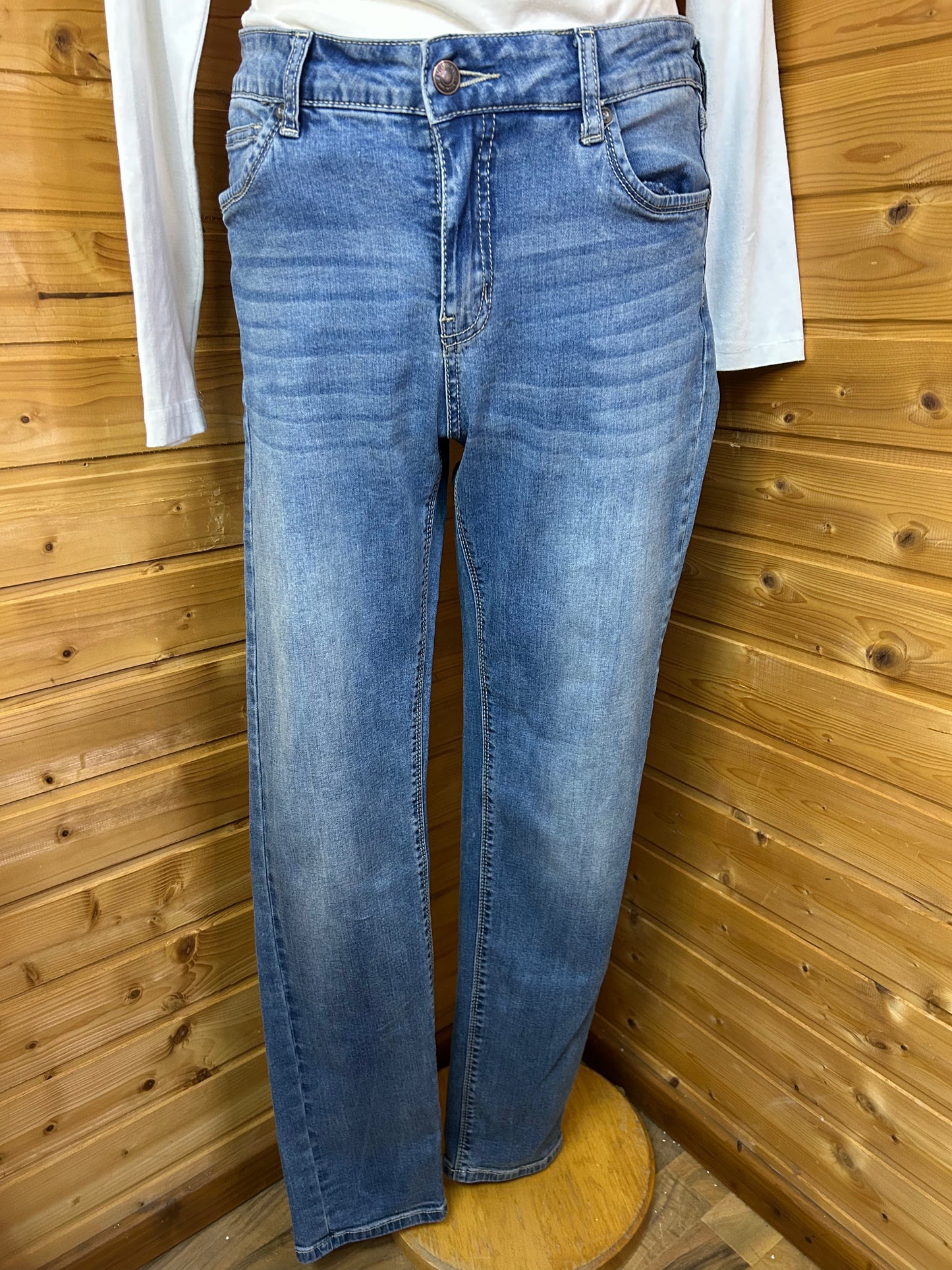Hellblaue Slim Fit Jeans - Blue Monkey - Gr. XL / 42
