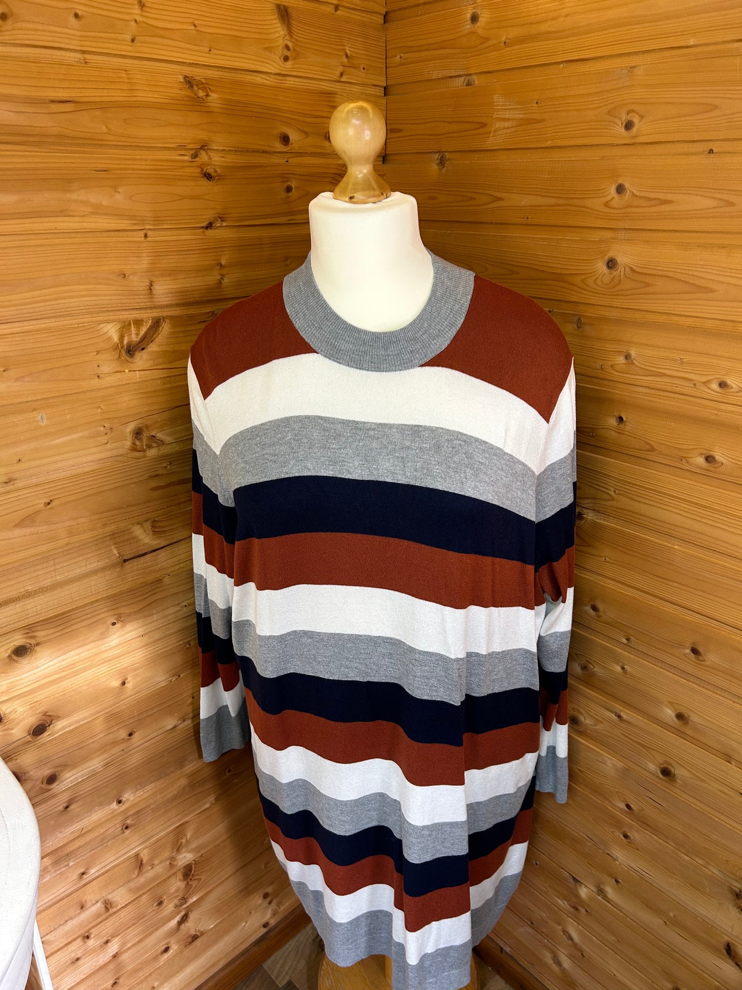 Gestreiftes Kleid / Longsleeve - Esmara - Gr. 3XL / 52