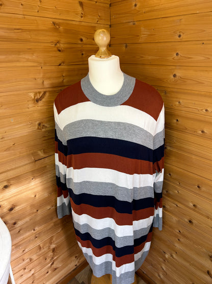 Gestreiftes Kleid / Longsleeve - Esmara - Gr. 3XL / 52