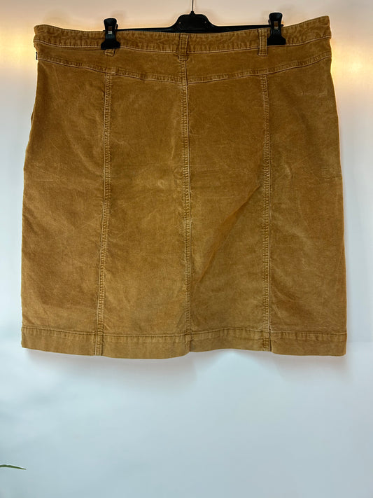 Orangener, weicher Rock ohne Schlitz - Janet & Joyce - Gr. 3XL - 52