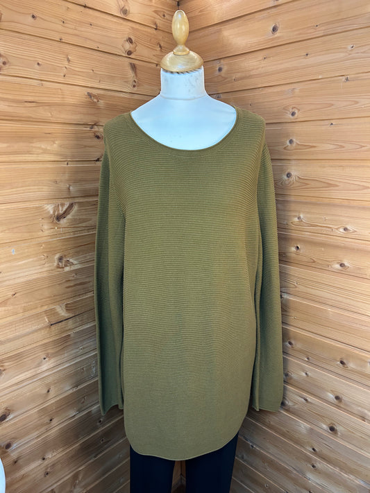 Struktur Kleid / Longsleeve - Tom Tailor - Organic Cotton - Gr. XL / 44