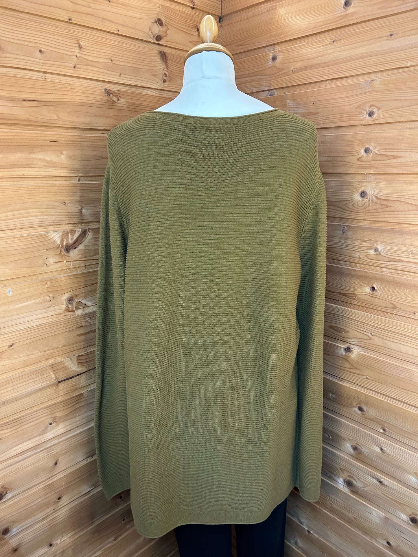 Struktur Kleid / Longsleeve - Tom Tailor - Organic Cotton - Gr. XL / 44