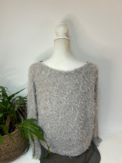 Pullover Bluse Glitzer - Made in Italy - Gr. XL / 42