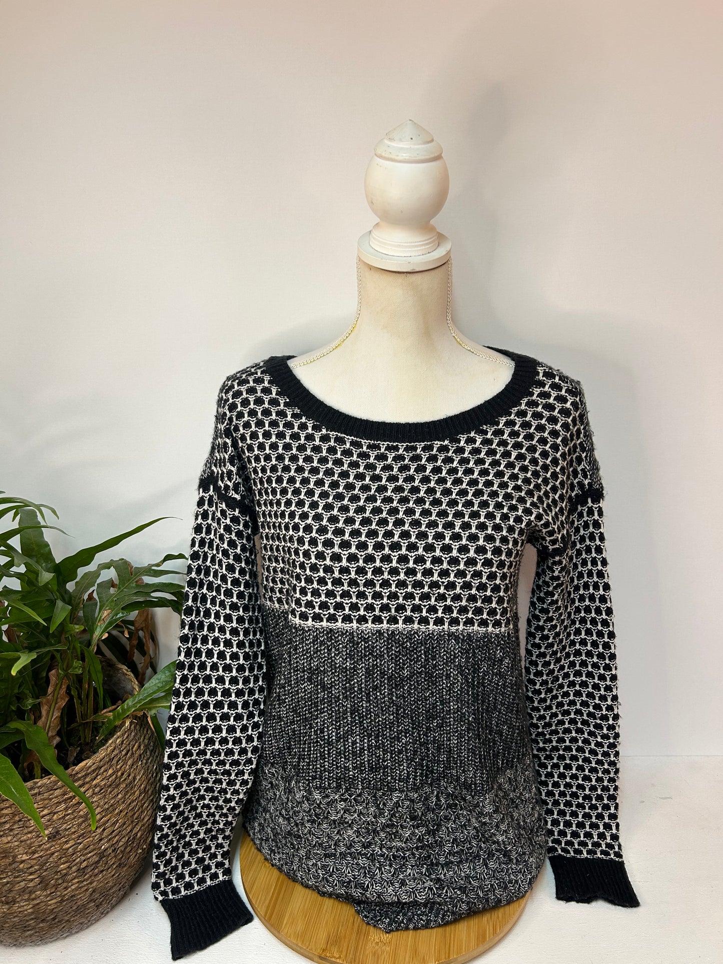 Muster Pullover - Vintage Boyfriend - Gr. L / 40