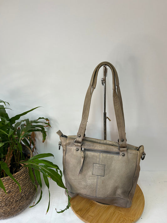 Echtleder Handtasche Elefantengrau - Legend