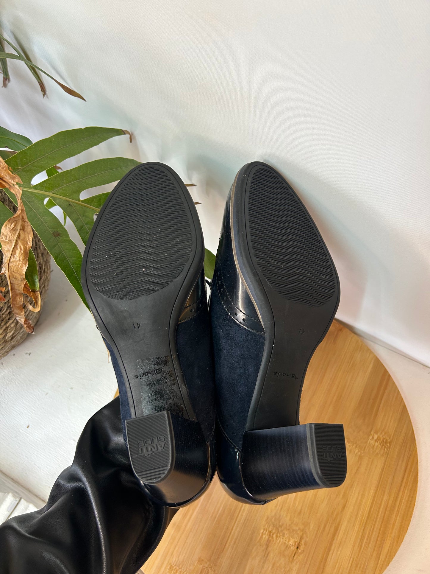 Budapester Schuhe mit Absatz Blau - Tamaris - Gr. 41