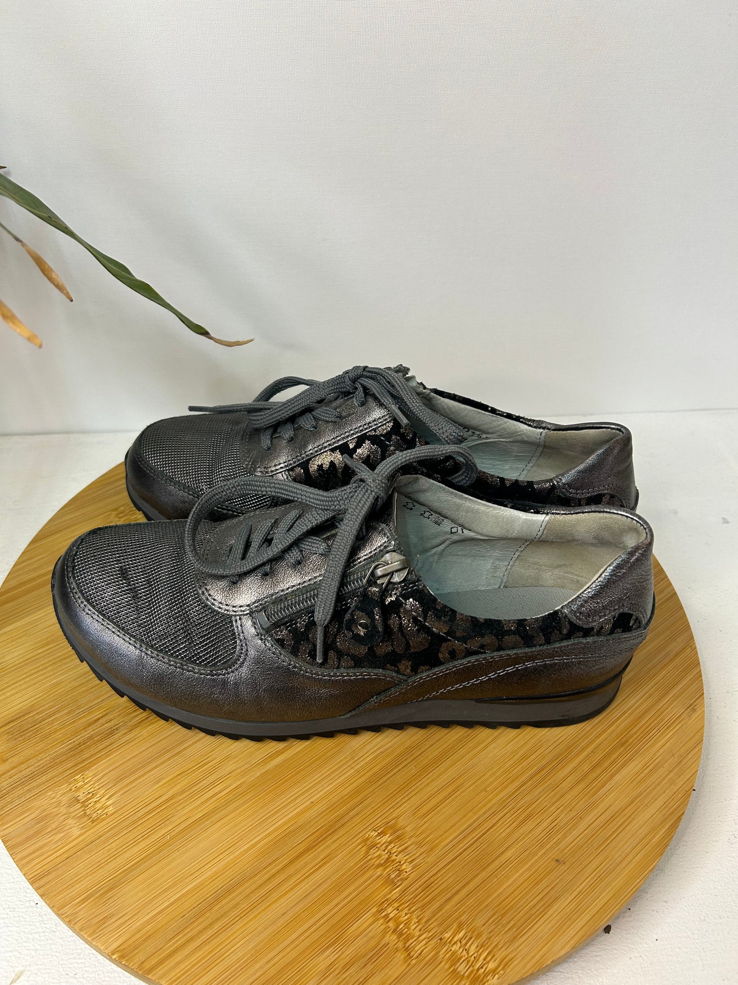 Glitzer Sneaker Schuhe Animalprint - Waldläufer - Gr. 38