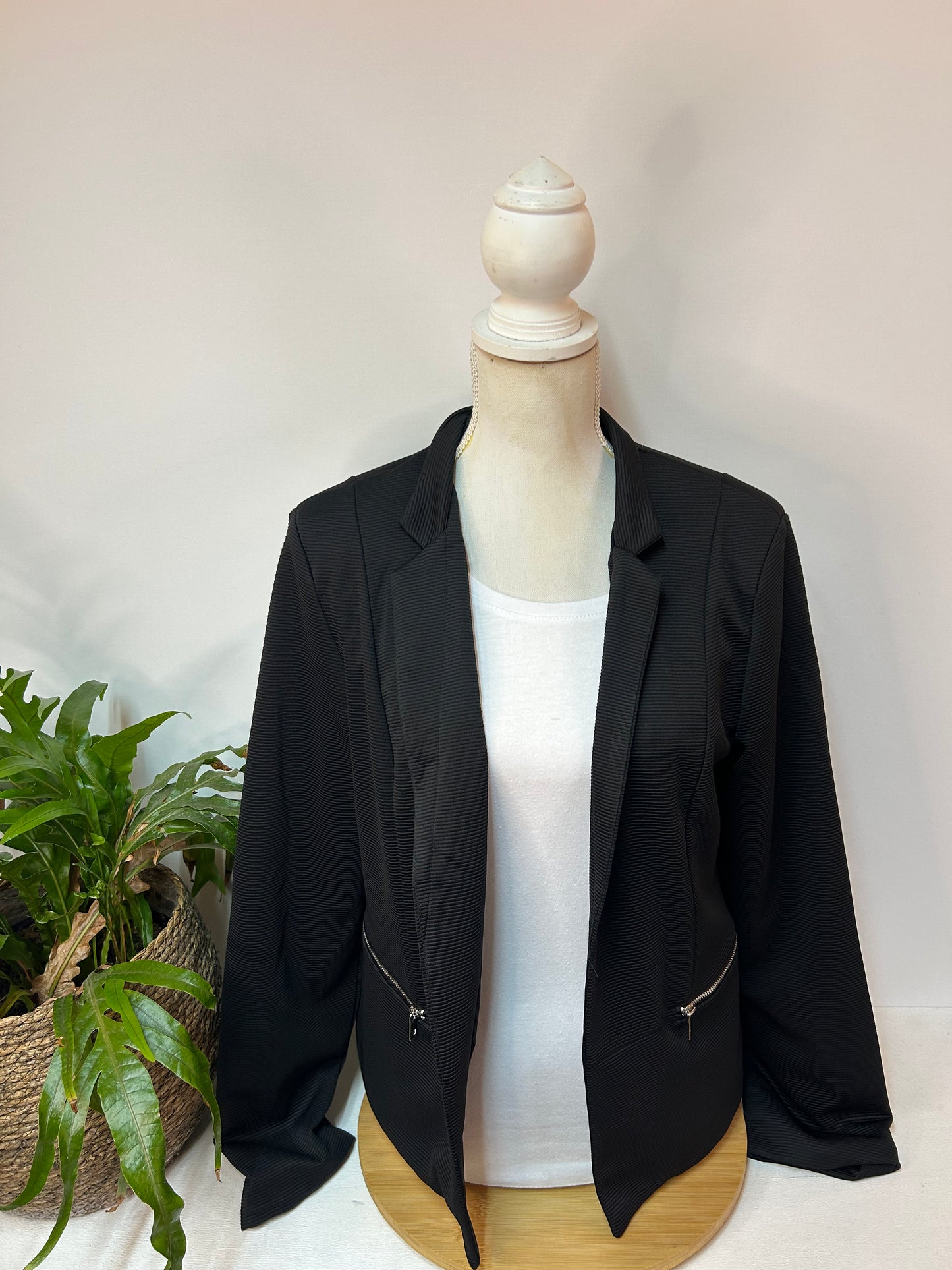 Business Struktur Blazer Schwarz - BLIND DATE - Gr. L / 40