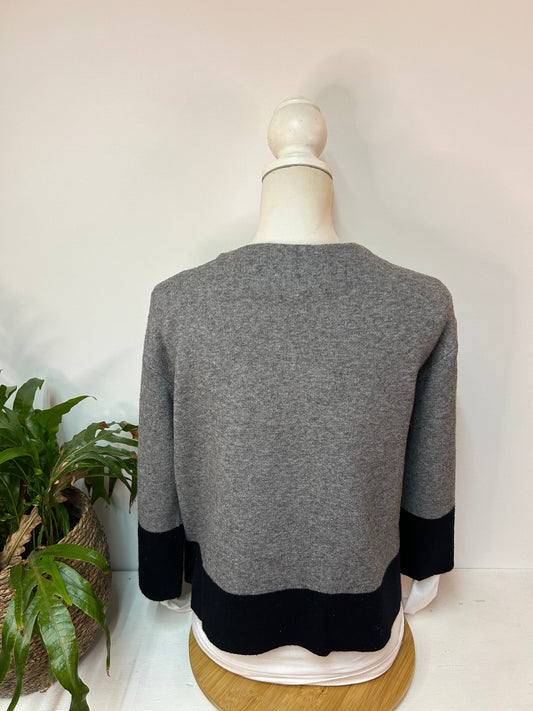 Süße Bolero Jacke zweifarbig - Made in Italy - Gr. M / 38