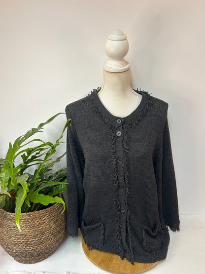 Glitzer Strickjacke - PUBLIC - Gr. L / XL - 40 / 42