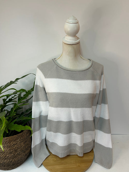 Gestreifter Pullover - Best Connections - Gr. L / 40