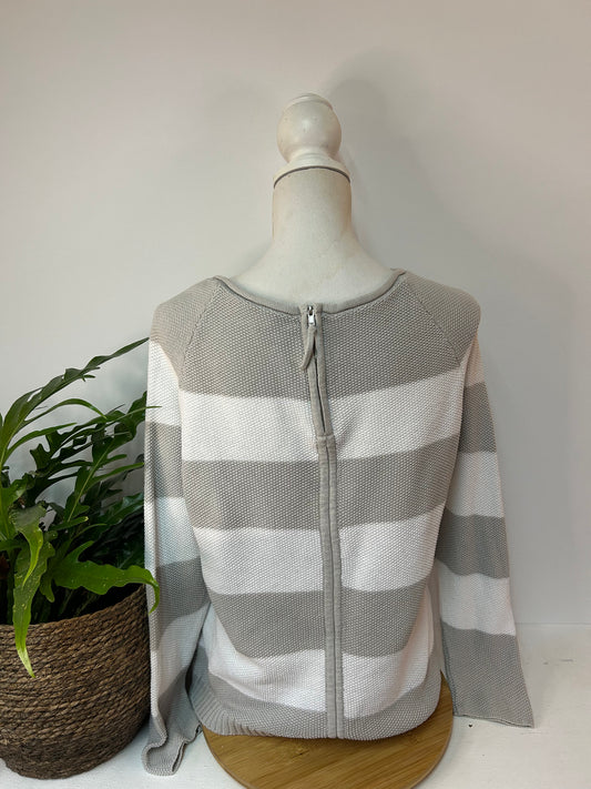 Gestreifter Pullover - Best Connections - Gr. L / 40