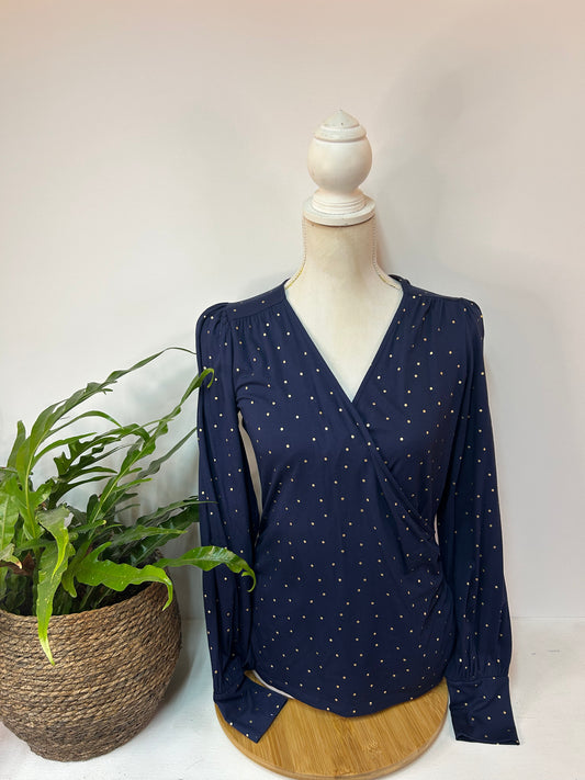 Gepunktete Bluse / Sweatshirt - Boden - Gr. L / 40
