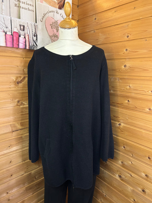 Lange Strickjacke Schwarz - Street One - Gr. XL / 42