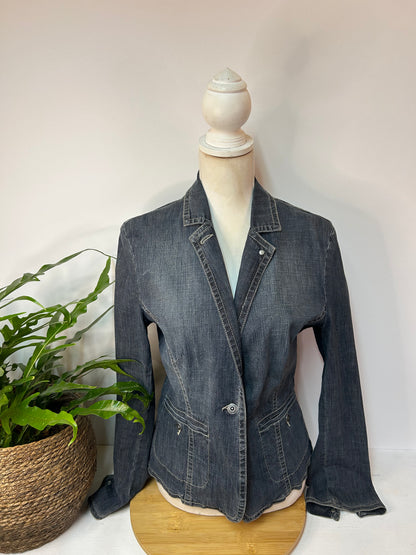 Vintage DENIM Blazer - OUI - Gr. M / 38 - Designer