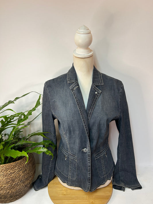 Vintage DENIM Blazer - OUI - Gr. M / 38 - Designer