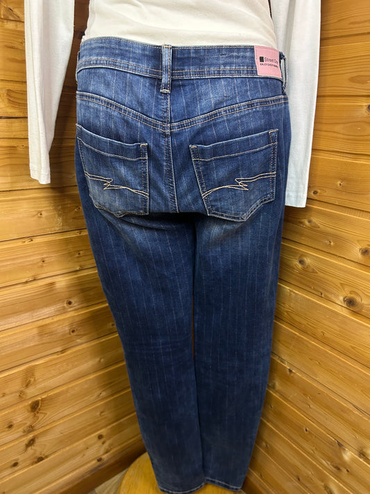 Jeans mit leichten Glitzer Streifen - Street One - Gr. XL / 42