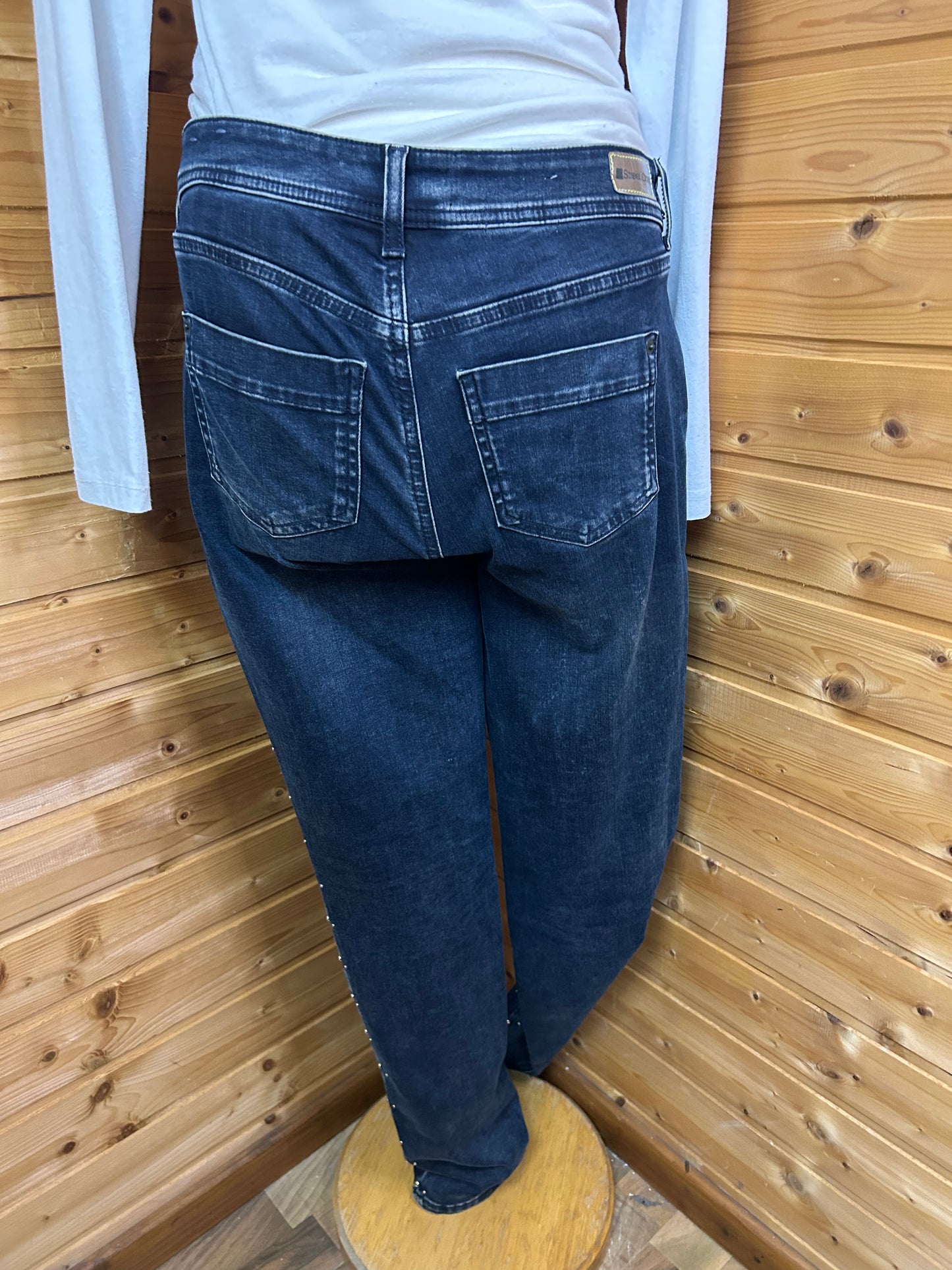 Jeans mit Nieten & Knopfleiste - Street One - Gr. M / 38