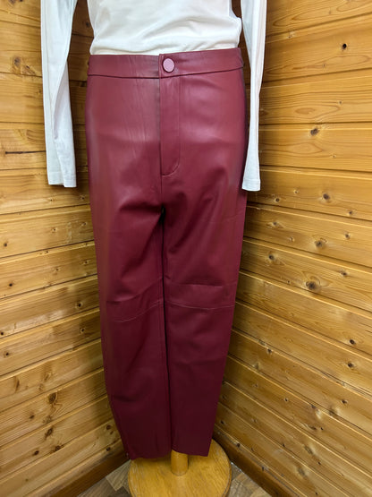 Neue Lederimitat Stoffhose - Zara - Gr. M / L