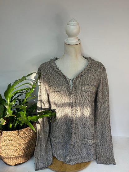 Einzigartige Glitzer Strickjacke - monari - Gr. L / XL - 40 / 42