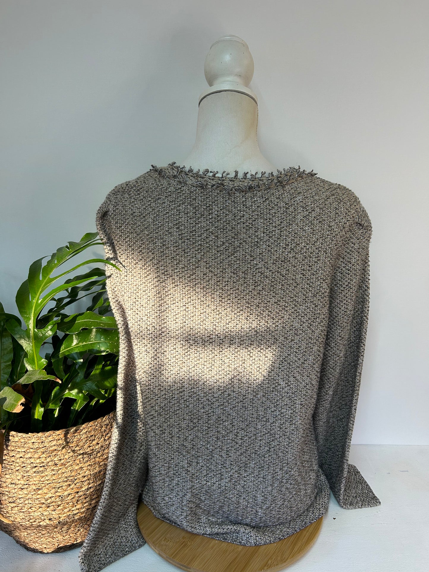 Einzigartige Glitzer Strickjacke - monari - Gr. L / XL - 40 / 42