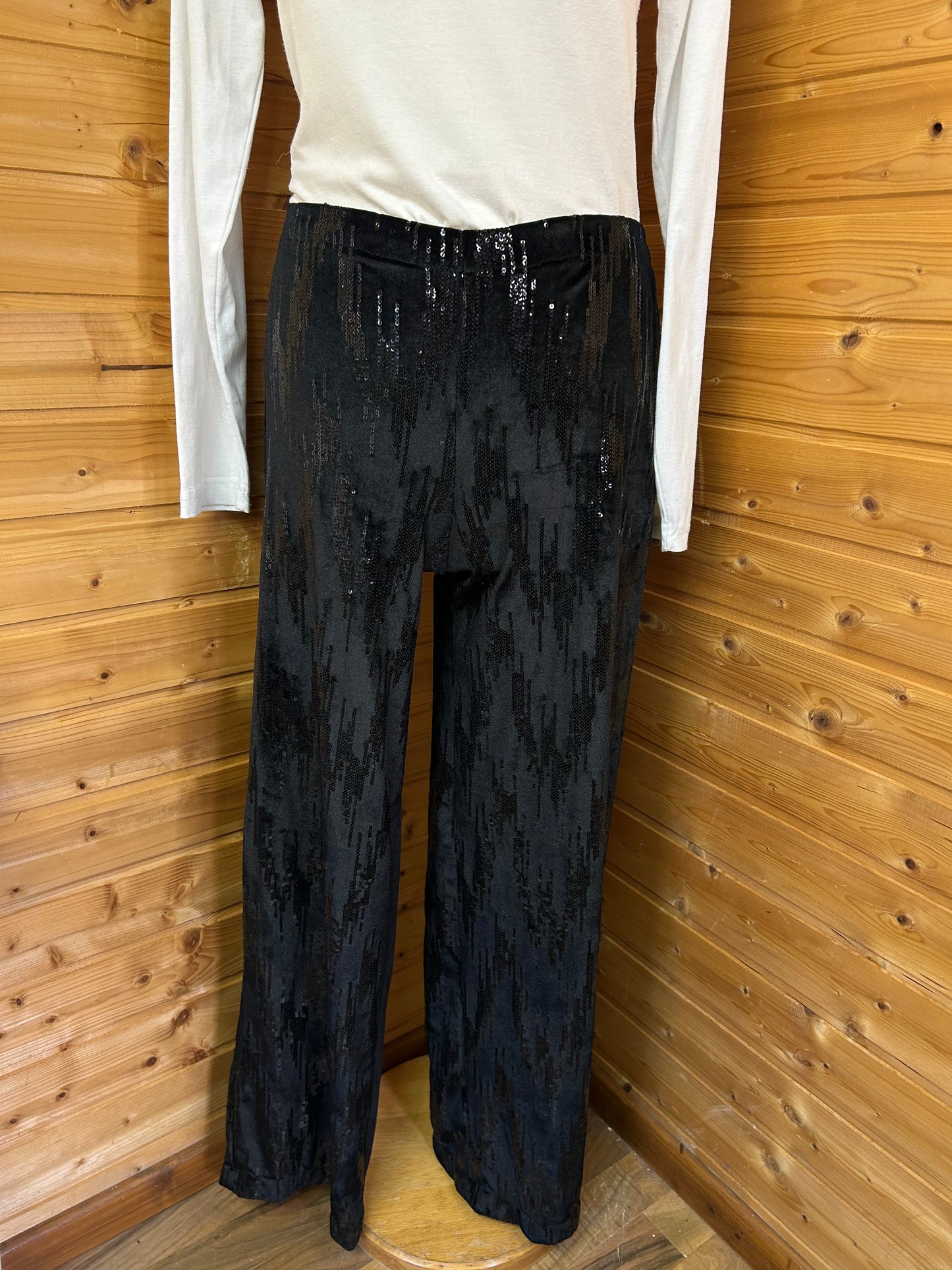 Tolle Stoffhose mit Pailletten - Handmade