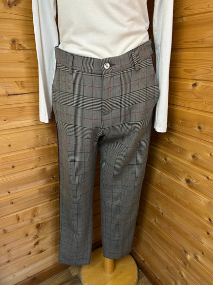 Karierte Stoffhose mit Glitzerstreifen - MAC - Gr. S / 36