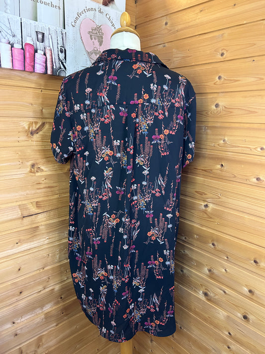 Florales Blusen Kleid - Lily White - Gr. L / XL - 40 / 42