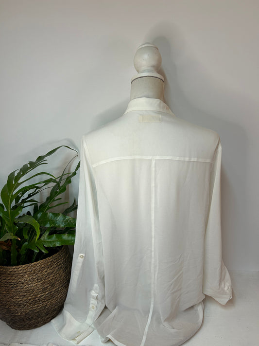 Chiffon Bluse mit Glitzersteinchen - Hollister - Gr. L / 40