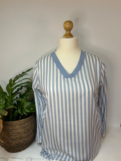 Gestreifte oversize Bluse - Seasons - Gr. XXL / 3XL - 44 / 46