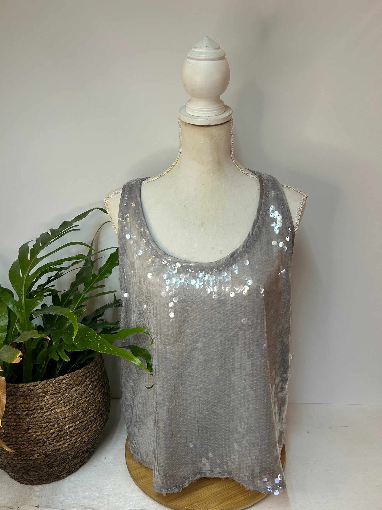 Pailetten T-shirt / Top - Zara - Gr. M / L - 38 / 40
