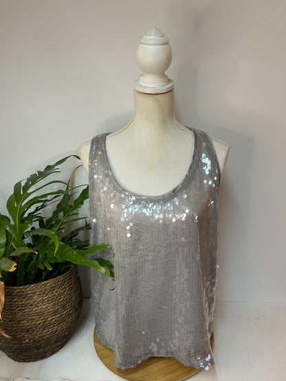 Pailetten T-shirt / Top - Zara - Gr. M / L - 38 / 40