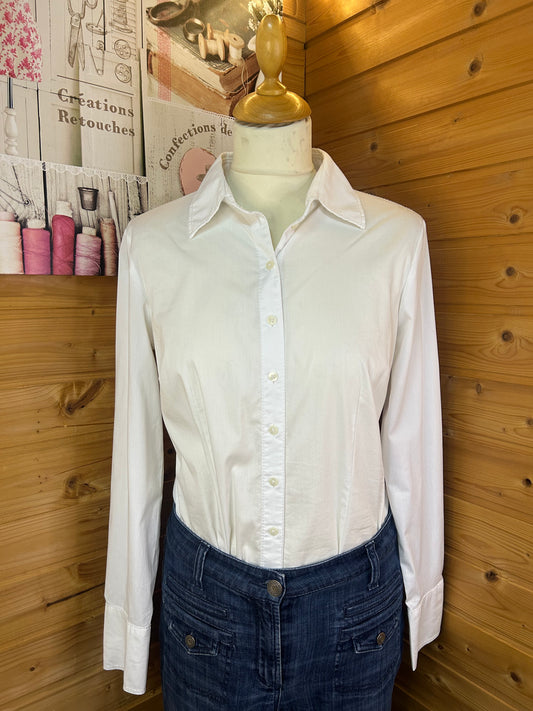 Weiße schlichte Bluse - Gerry Weber Edition - Gr. S / M - 36 / 38