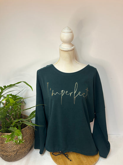 Warmer Pullover mit Aufschrift - Gr. XL / XXL - 42 / 44
