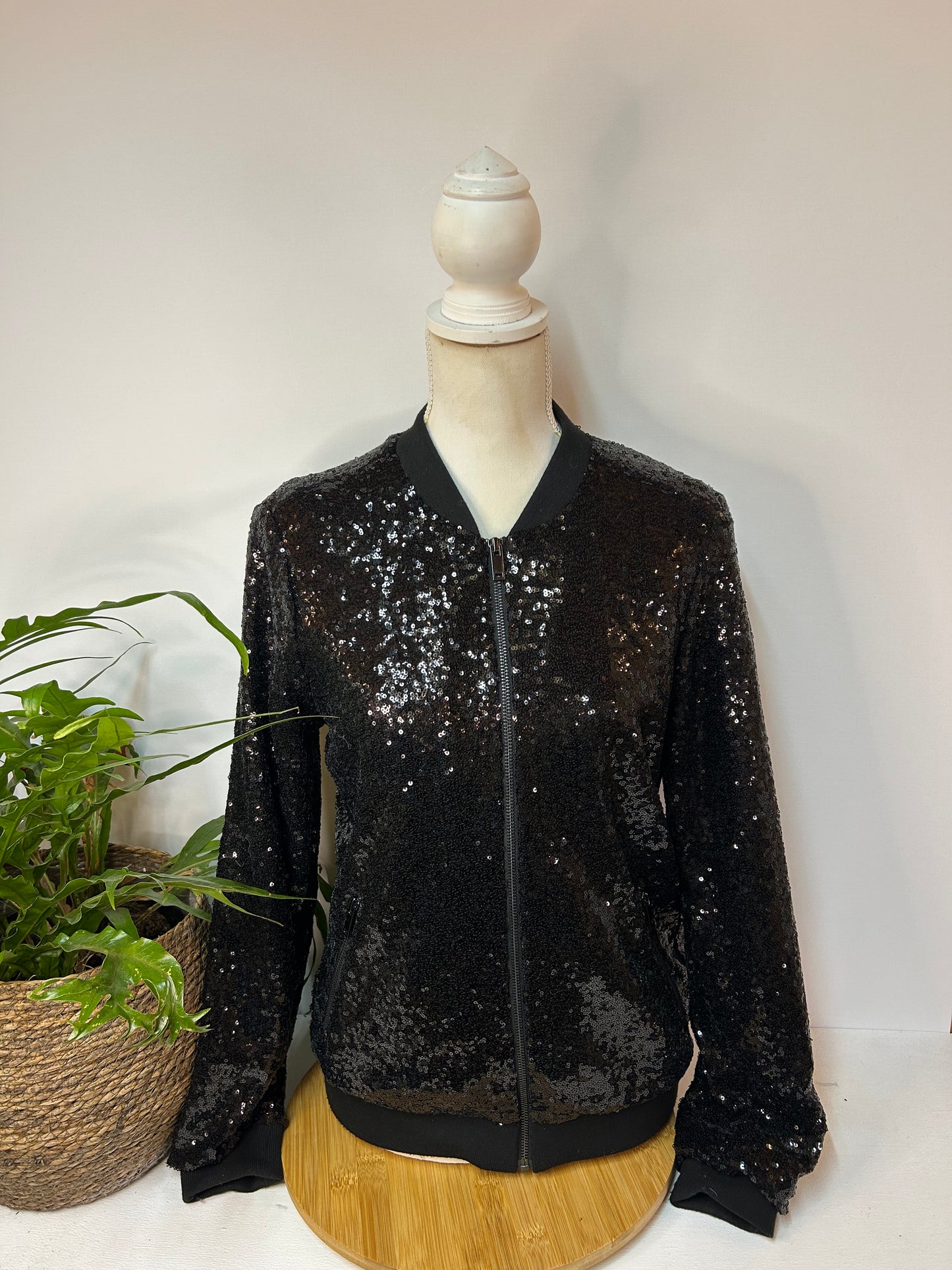 Coole Glitzerjacke - Esmara by Heidi Klum - Gr. L / 40