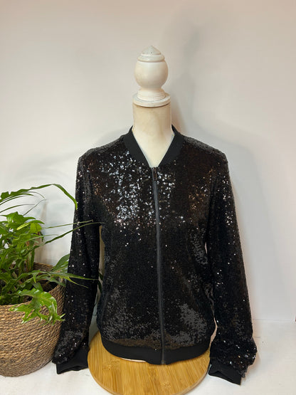Coole Glitzerjacke - Esmara by Heidi Klum - Gr. L / 40