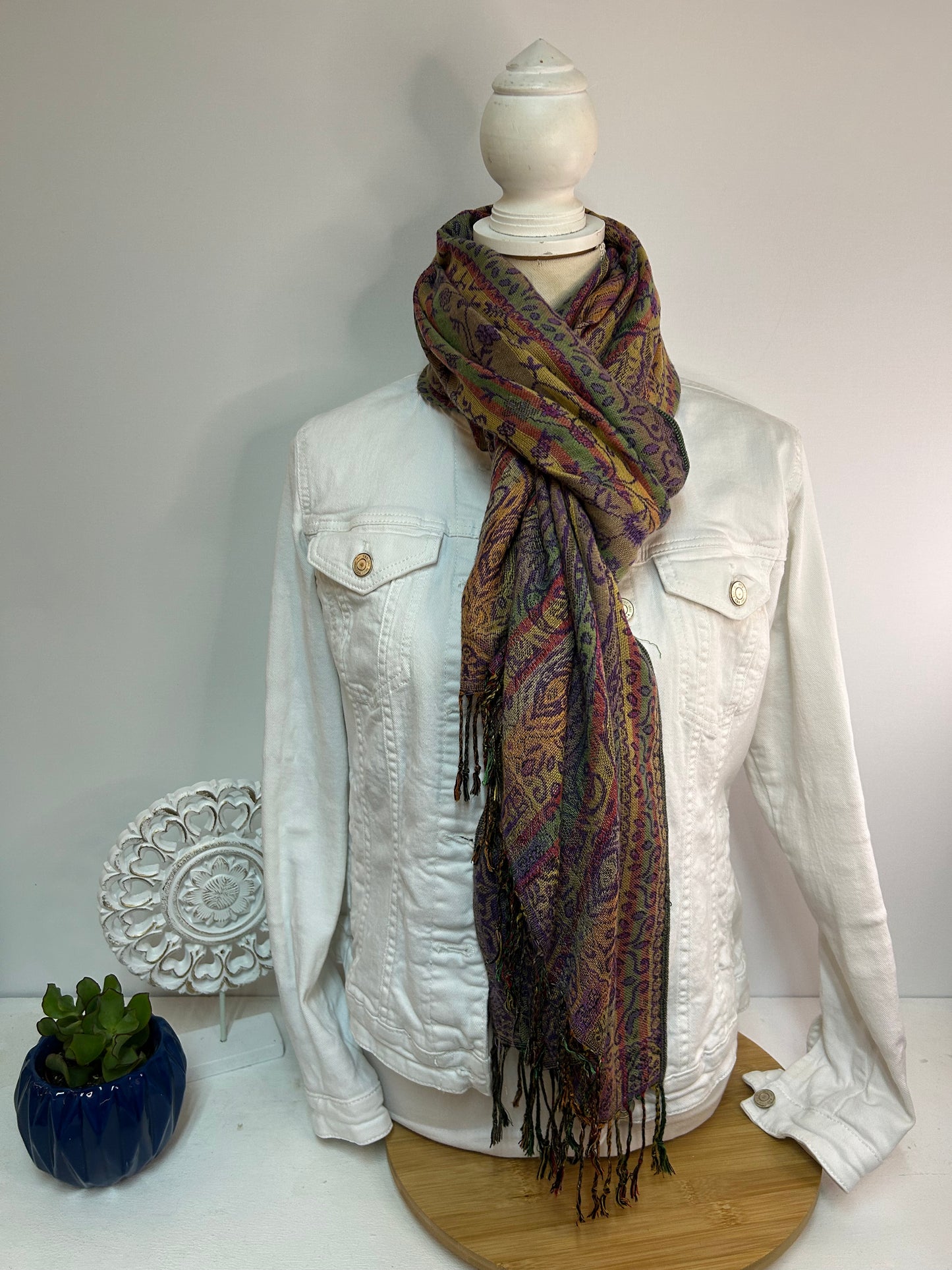 Buntes Damen Halstuch - 100% Baumwolle