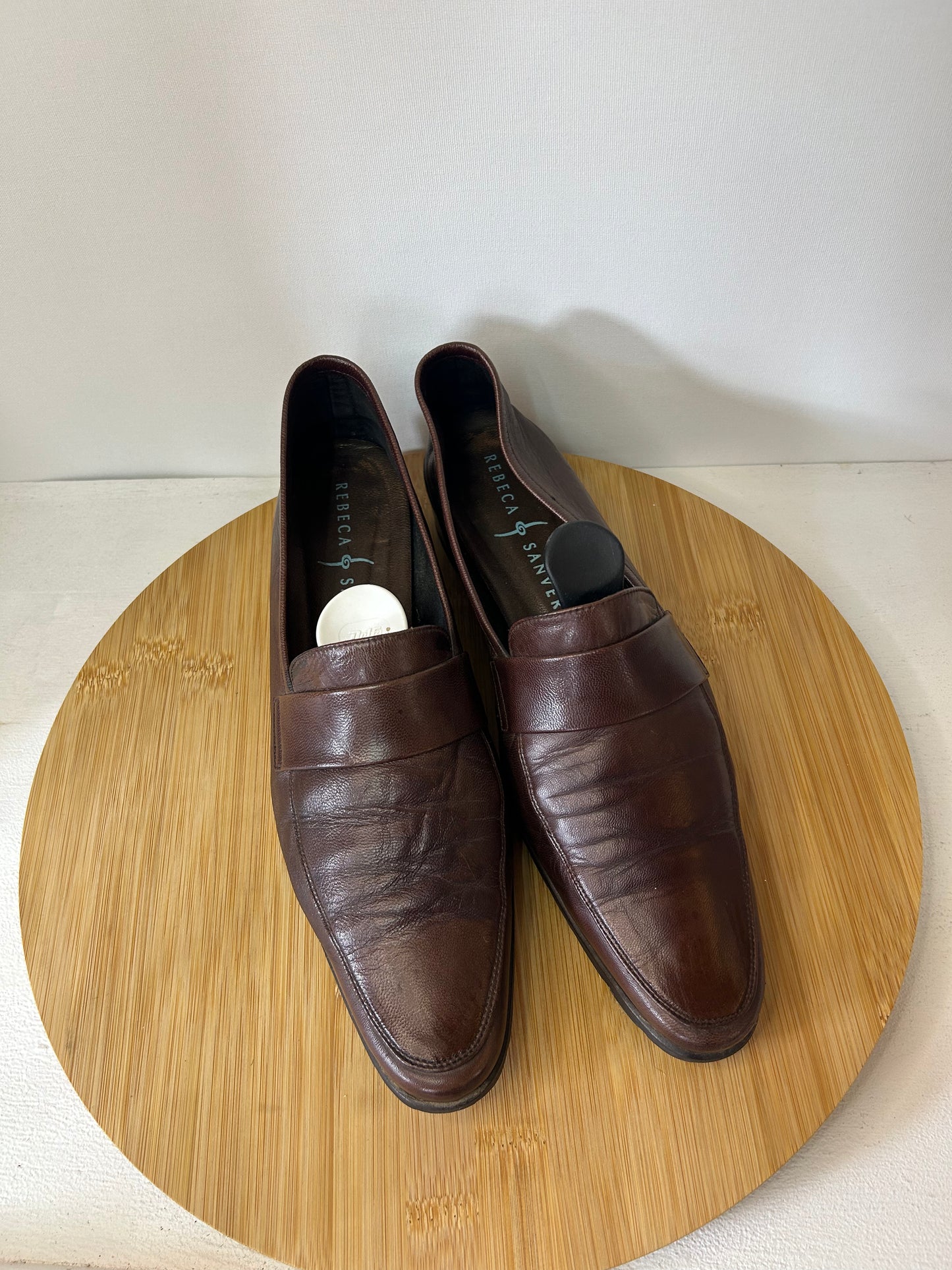 Vintage Slingback Schuhe Braun - Rebeca Sanver - Gr. 39